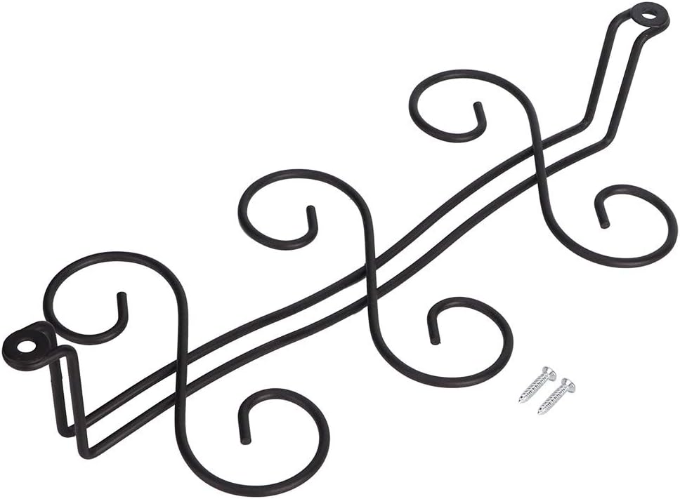 Tomotato Wine Glass Rack with 6 Hooks Black 1