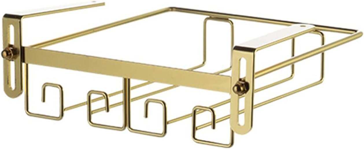 Adjustable Metal Wine Glass Holder for Cabinet and Bar