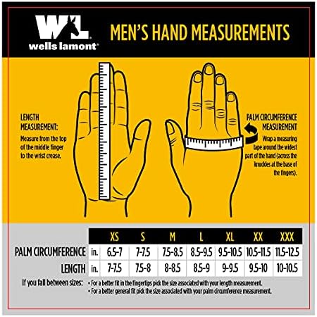 Wells Lamont Mens Nitrile Coated Work Gloves Large Black