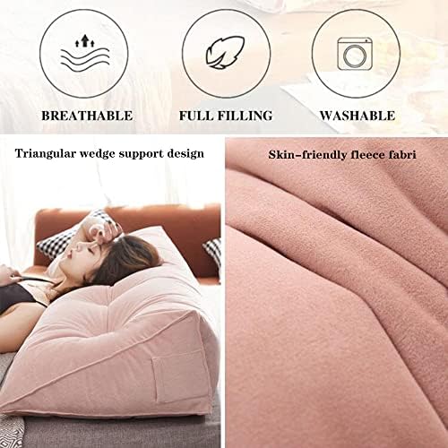 ZZYK Soft Velvet Reading Pillow with Headboard Support 1
