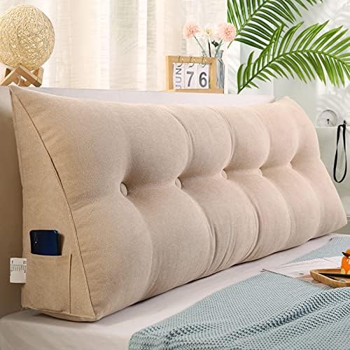 HOFFTI Triangle Headboard Pillow Beige 60cm