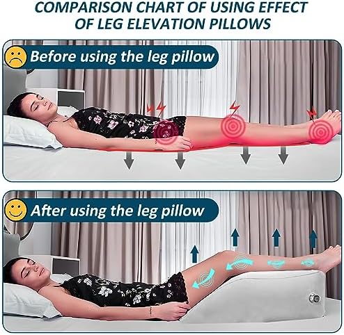 Prosixtoy Inflatable Leg Elevation Pillow - Portable Wedge for Sleep and Recovery