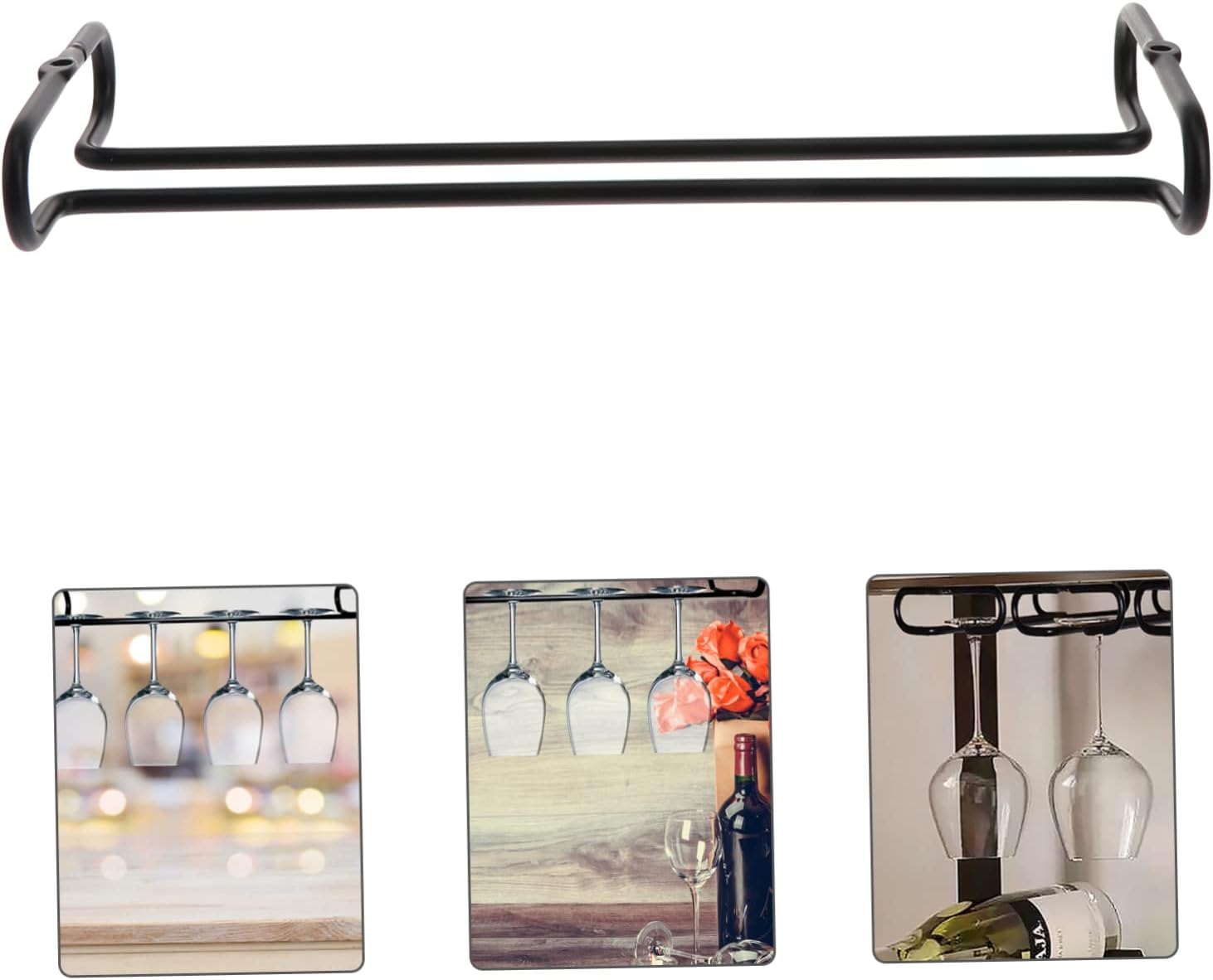 1Pc Creative Black Iron Wine Glass Hanger Rack 1