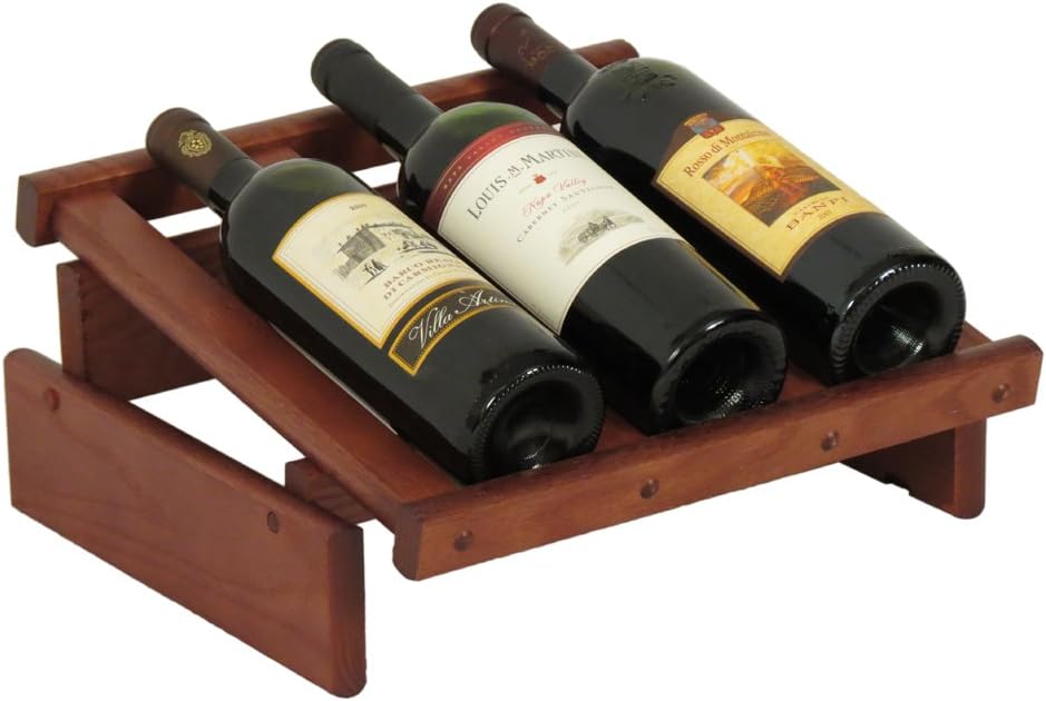FixtureDisplays 3 Bottle Dakota Wine Display 104553