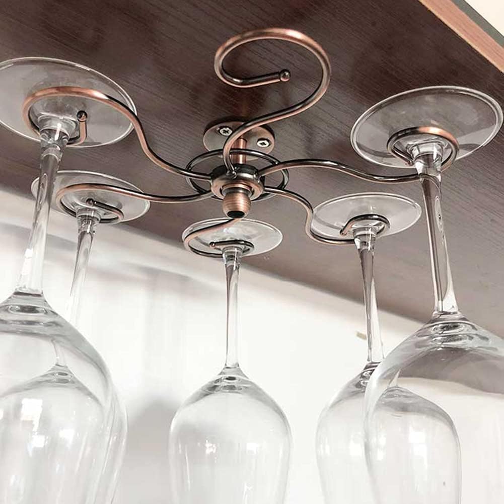 NWB Under Cabinet Wine Glass Rack with 360 Rotation