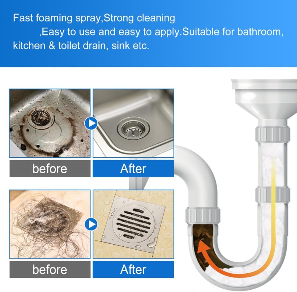 Grossplus Drain Cleaner for Bathroom Kitchen Toilet 1pcs