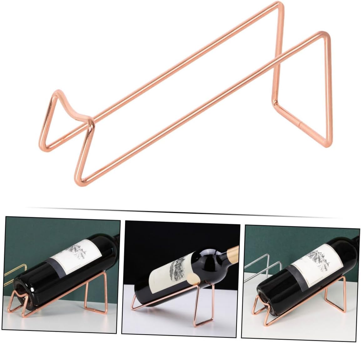 5pcs Rose Gold Metal Wine Holder for Home Bar Display 1