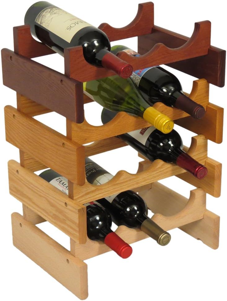 FixtureDisplays 28 Bottle Dakota Wine Rack with Display Top