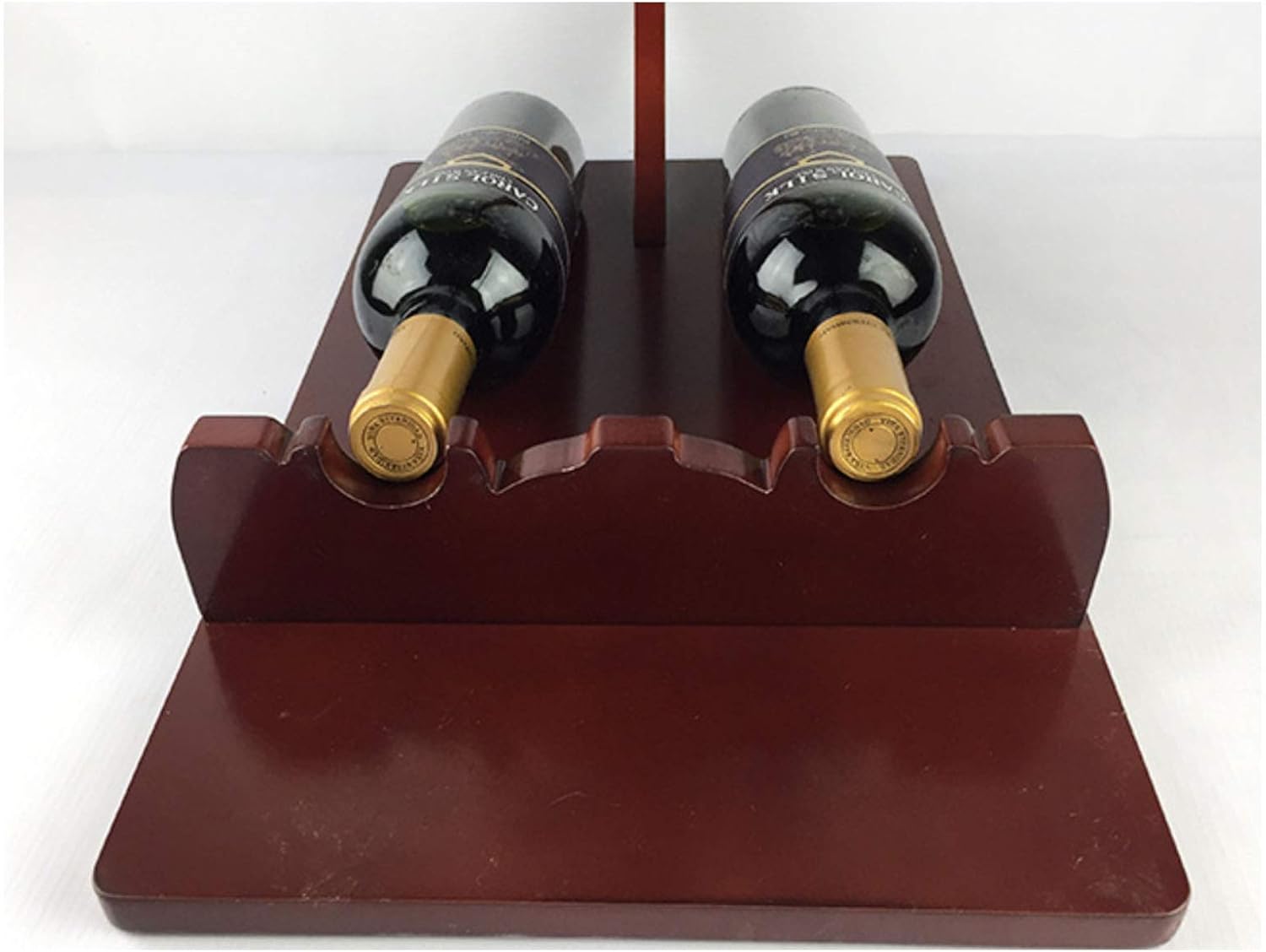 BOCbco Tabletop Wine Rack Holder for 2 Bottles 6 Glasses