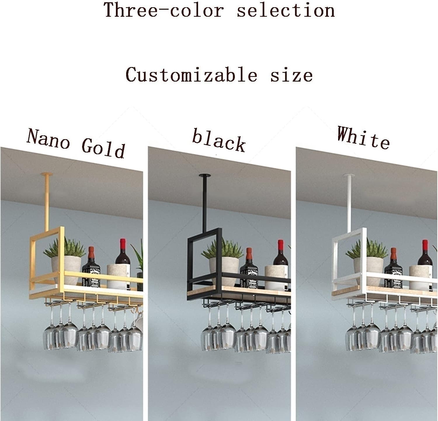 ZJDYDY Floating Ceiling Wine Rack for Home Decor