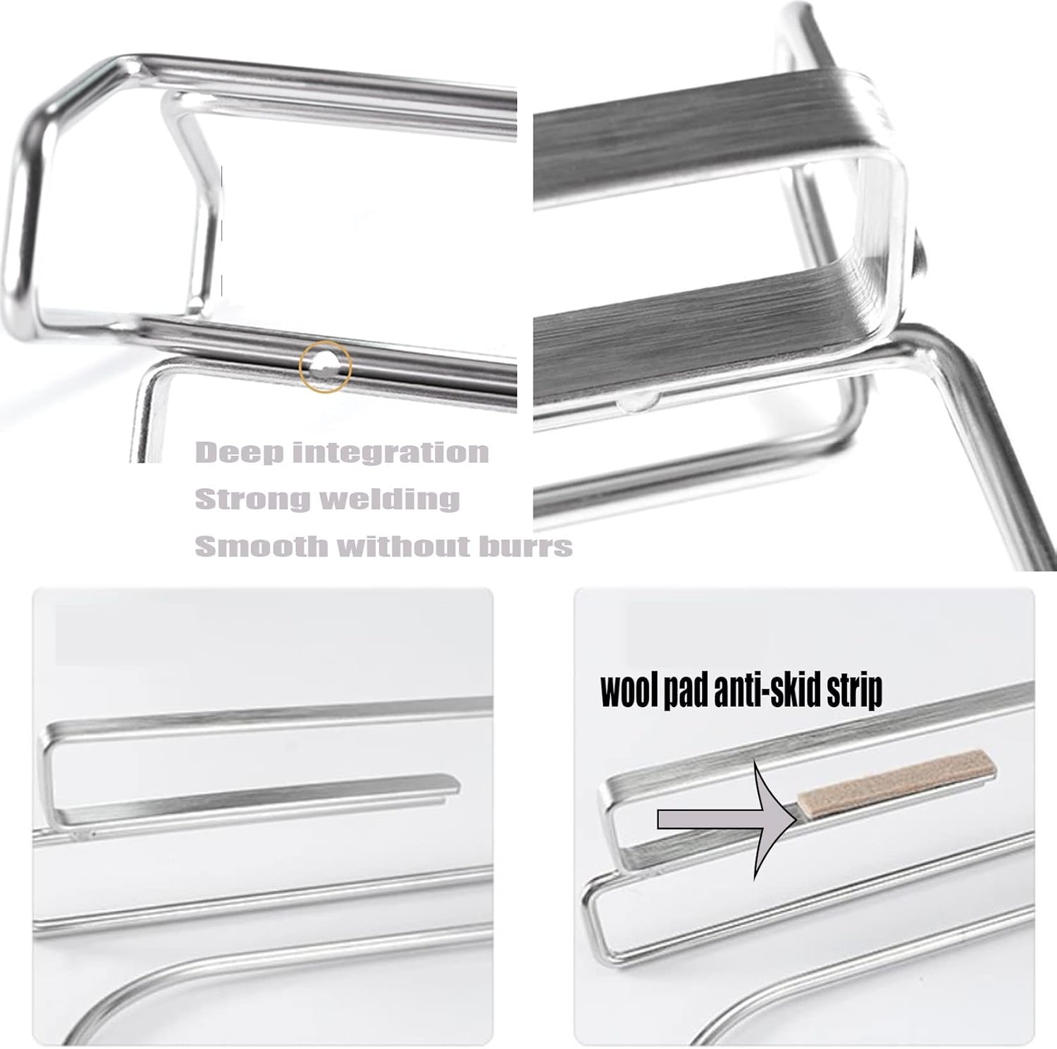 WORDFUN Wine Glass Rack Under Cabinet Metal Stainless Steel Holder
