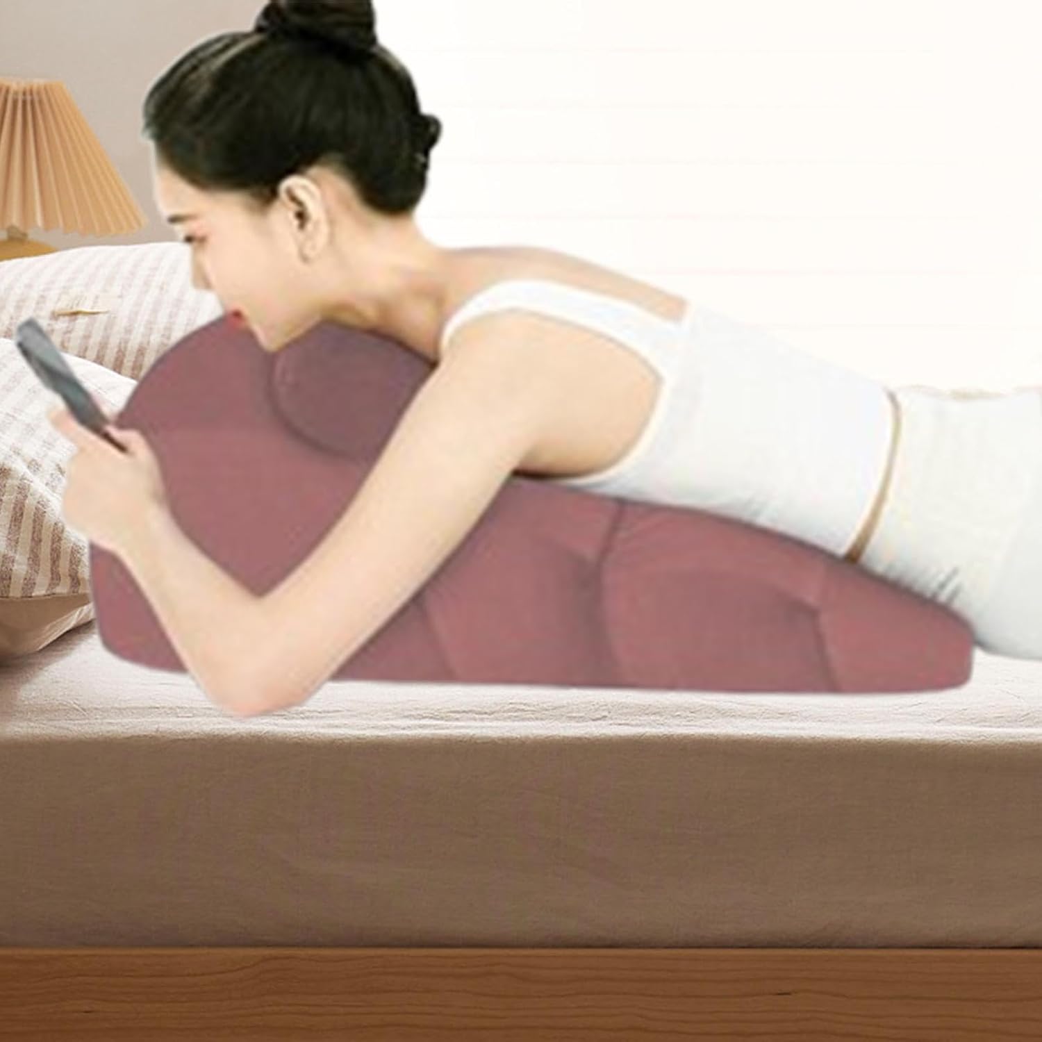 Ioensy Face Down Pillow with Leg Support - Pink