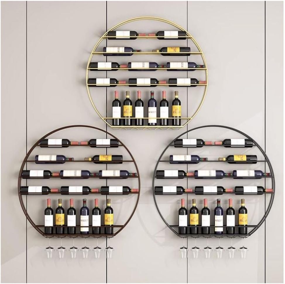SilteD Wall-Mounted Wine Racks 80x75cm Iron Metal Display