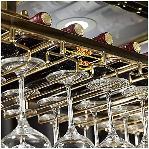 Stainless Steel Wall-Mounted Wine Rack with Glass Holder 1