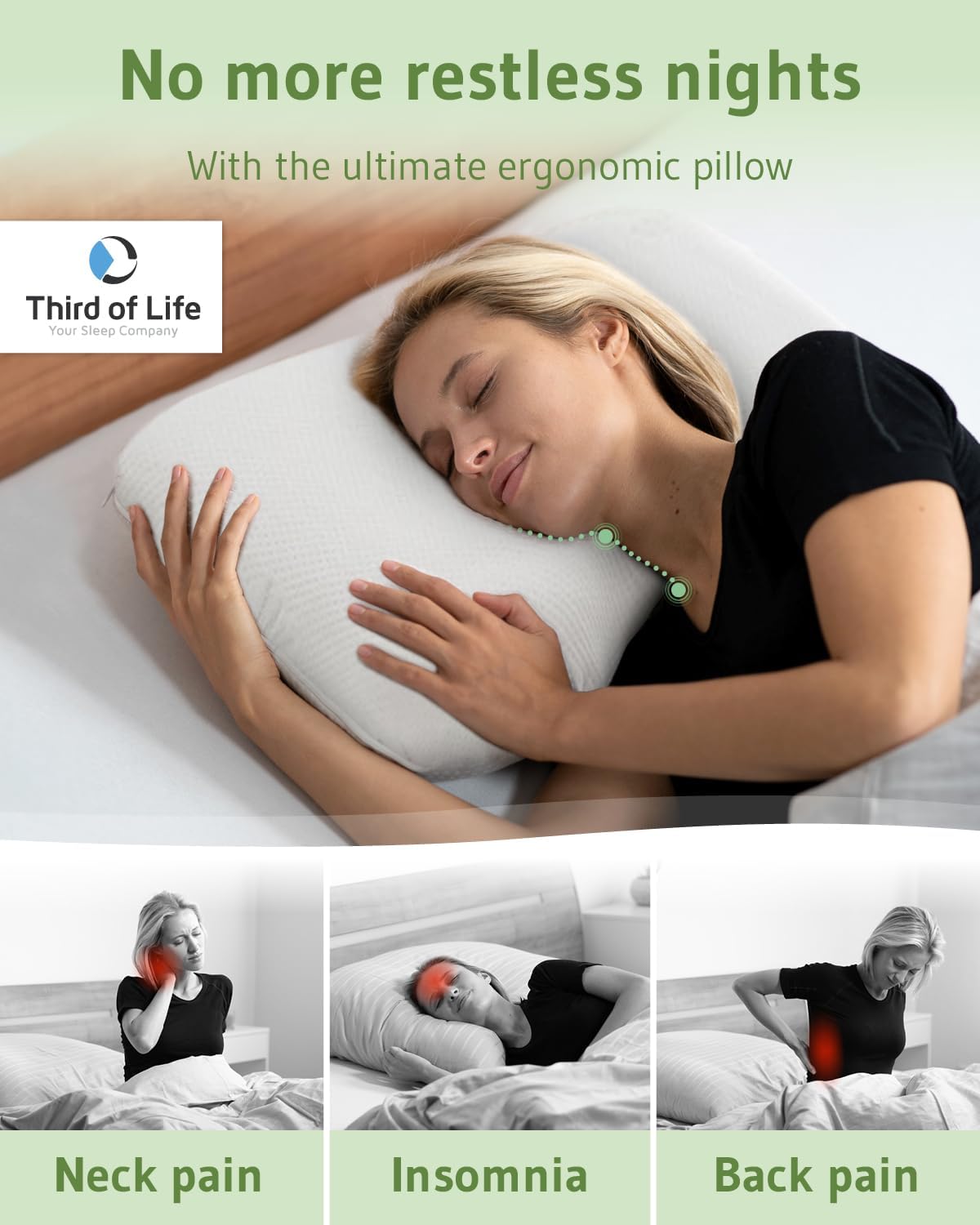 Third of Life NuMOON Cervical Pillow with Aloe Vera