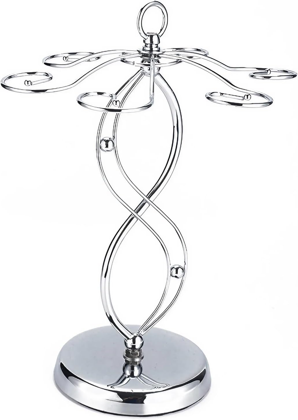 Modern Metal Wine Glass Rack with 6 Hooks