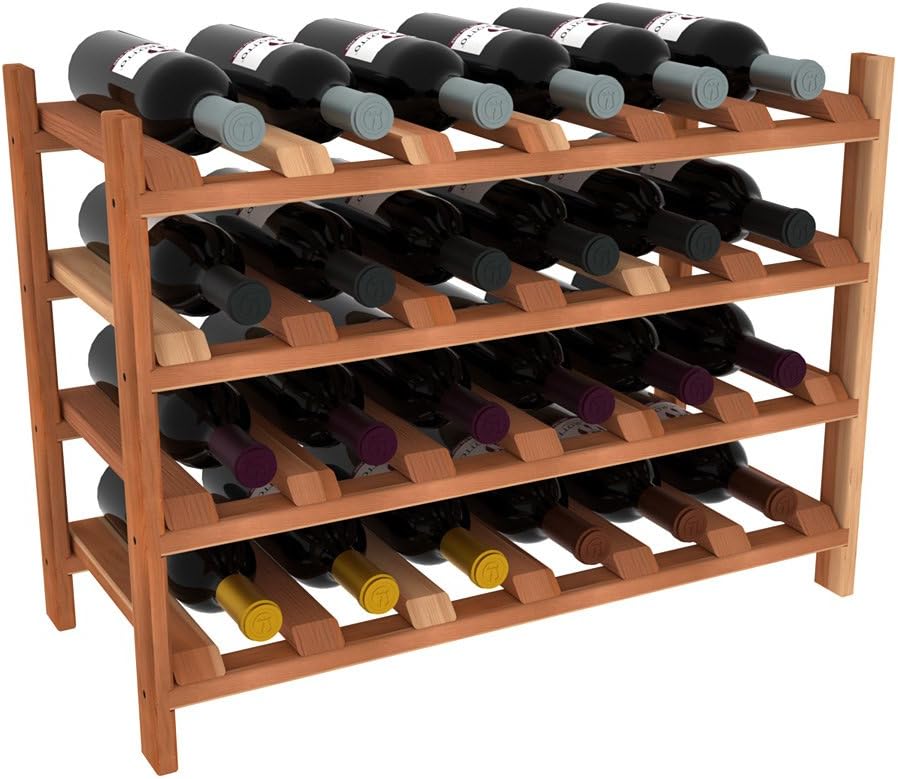Creekside 24-Bottle Wine Shelves Redwood