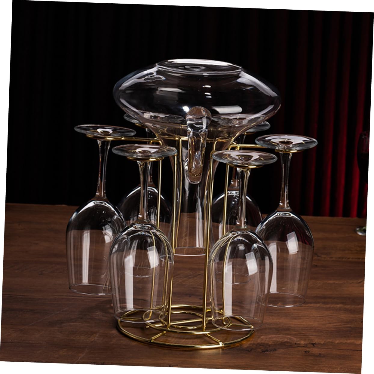 Cabilock Iron Wine Glass Holder Rack for Kitchen Bar