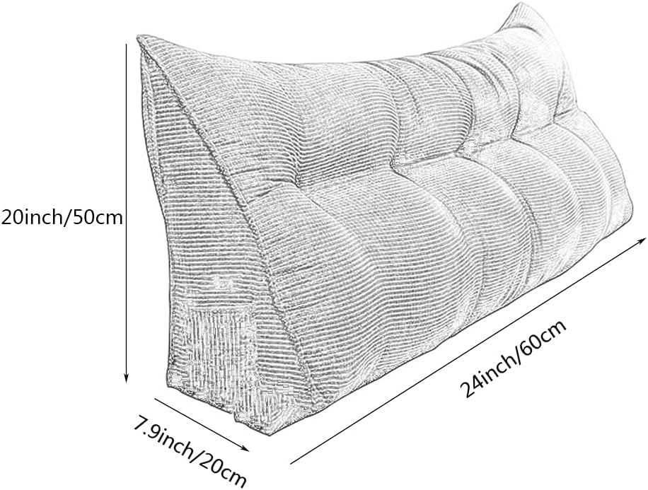ZZYK Fleece Reading Pillow with Headboard Support 24inch Green