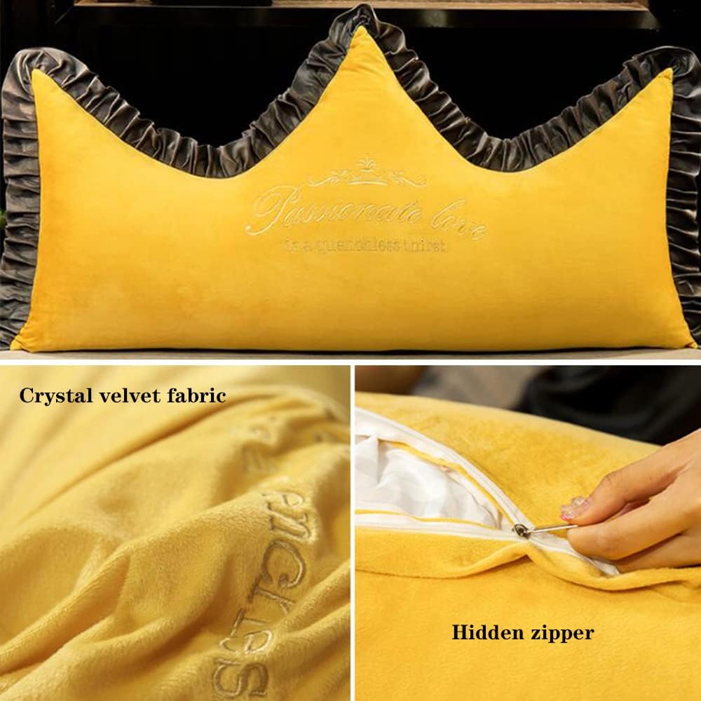 ZZYK Upholstered Headboard Pearl Cotton Wedge Cushion for Sofa Bed