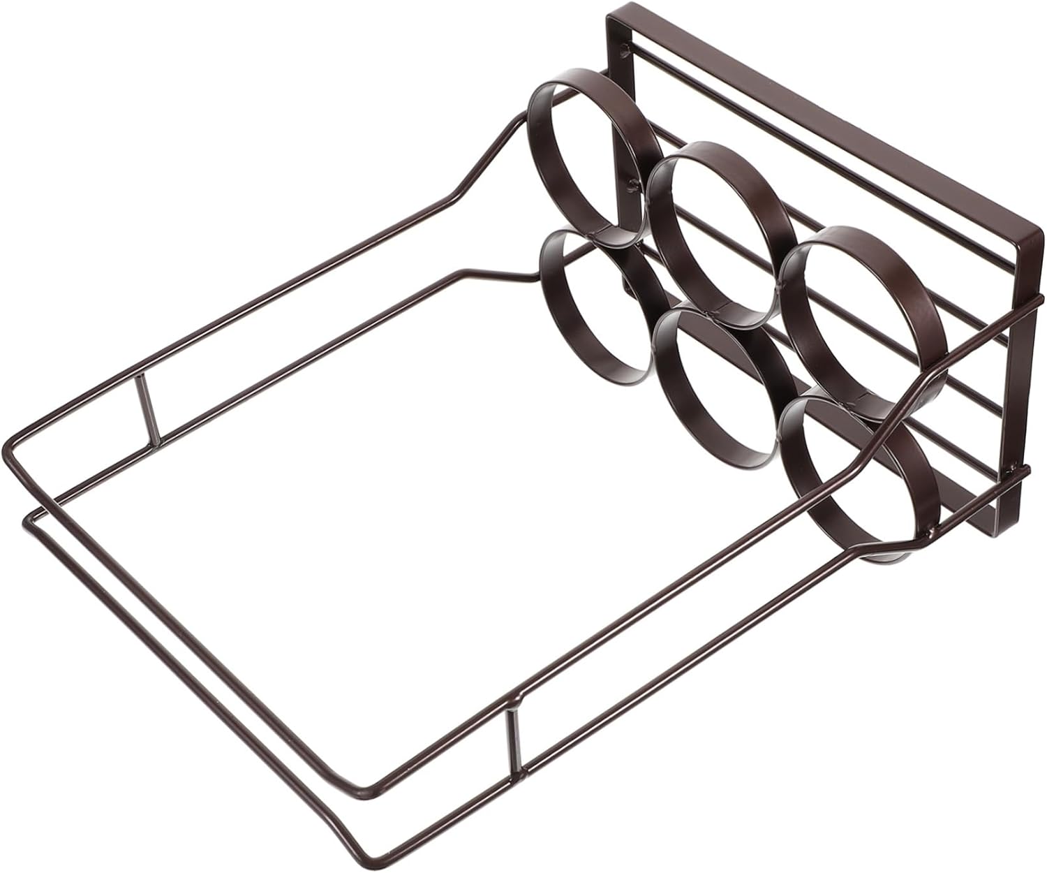 Cabilock Wine Bottle Holder Iron and Wood Storage Stand
