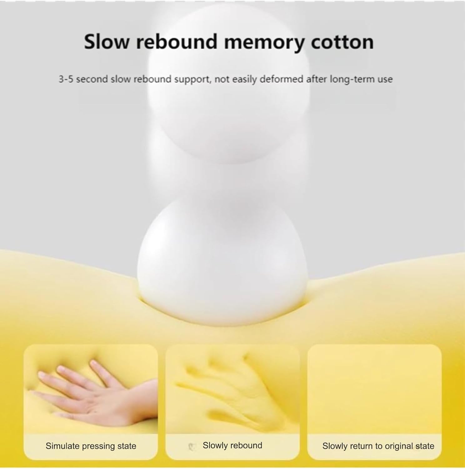 Light Yellow Bed Rest Pillow with Neck Support