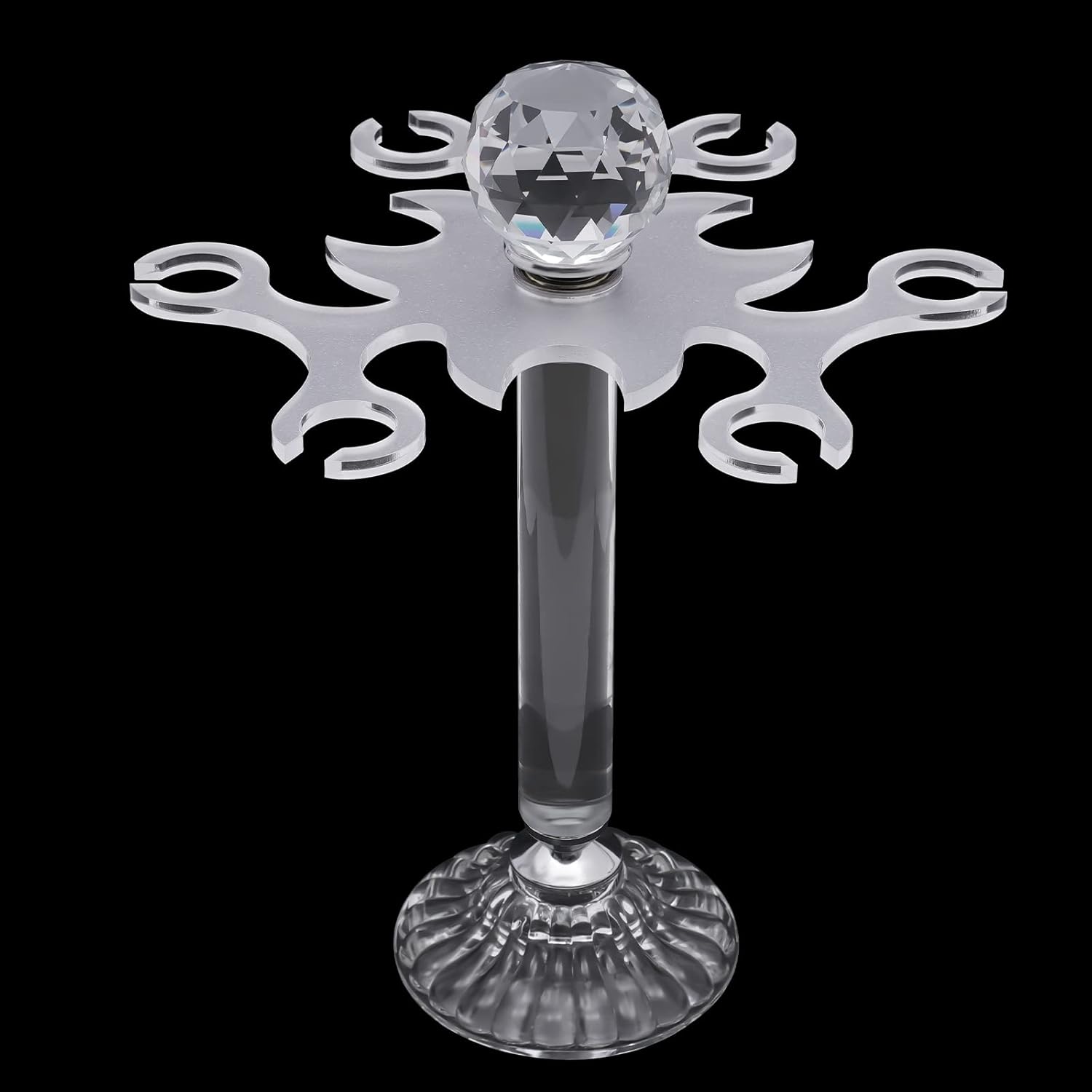 Headery Crystal Stemware Rack with 6 Hooks