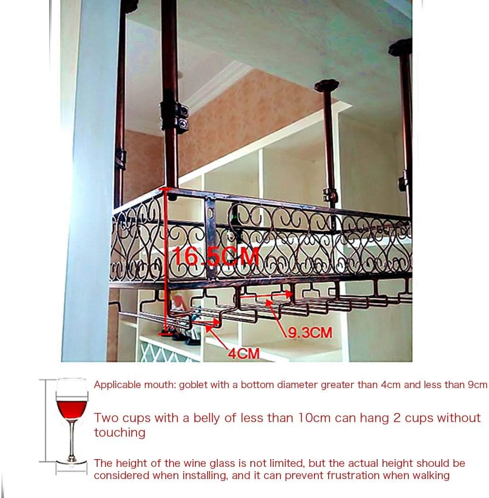 Wall Mounted Wine Rack Iron Double Layer Adjustable