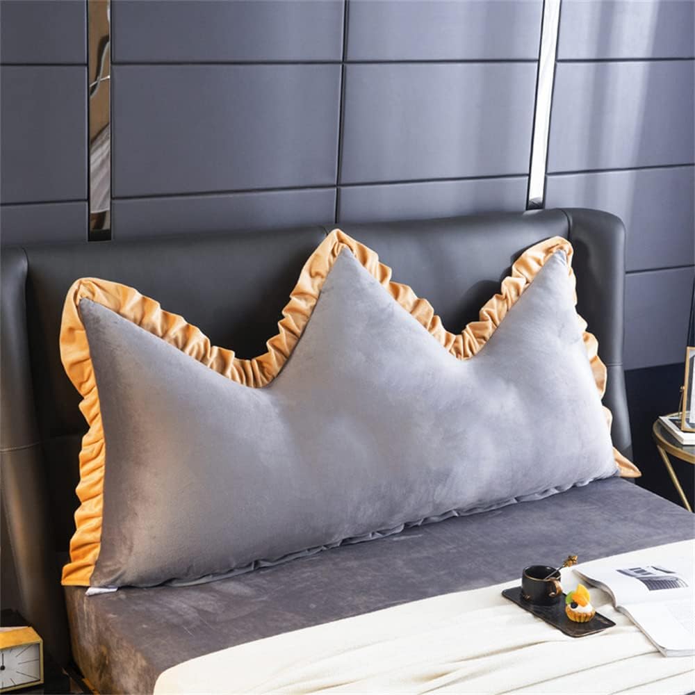 ZZYK Fleece Headboard Pillow Large Reading Support Cushion