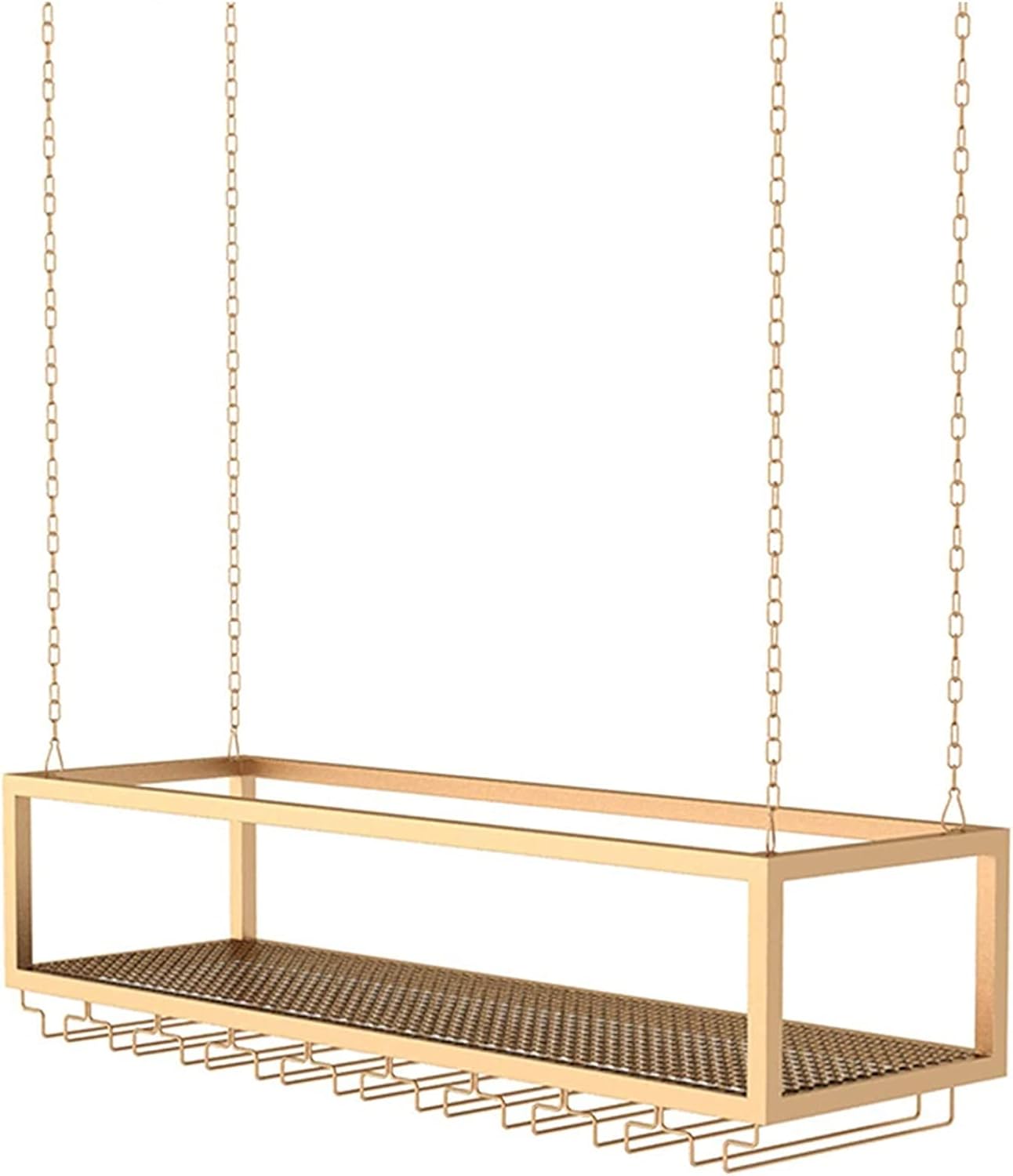 ALDEPO Gold Wine Glass Rack with Adjustable Height