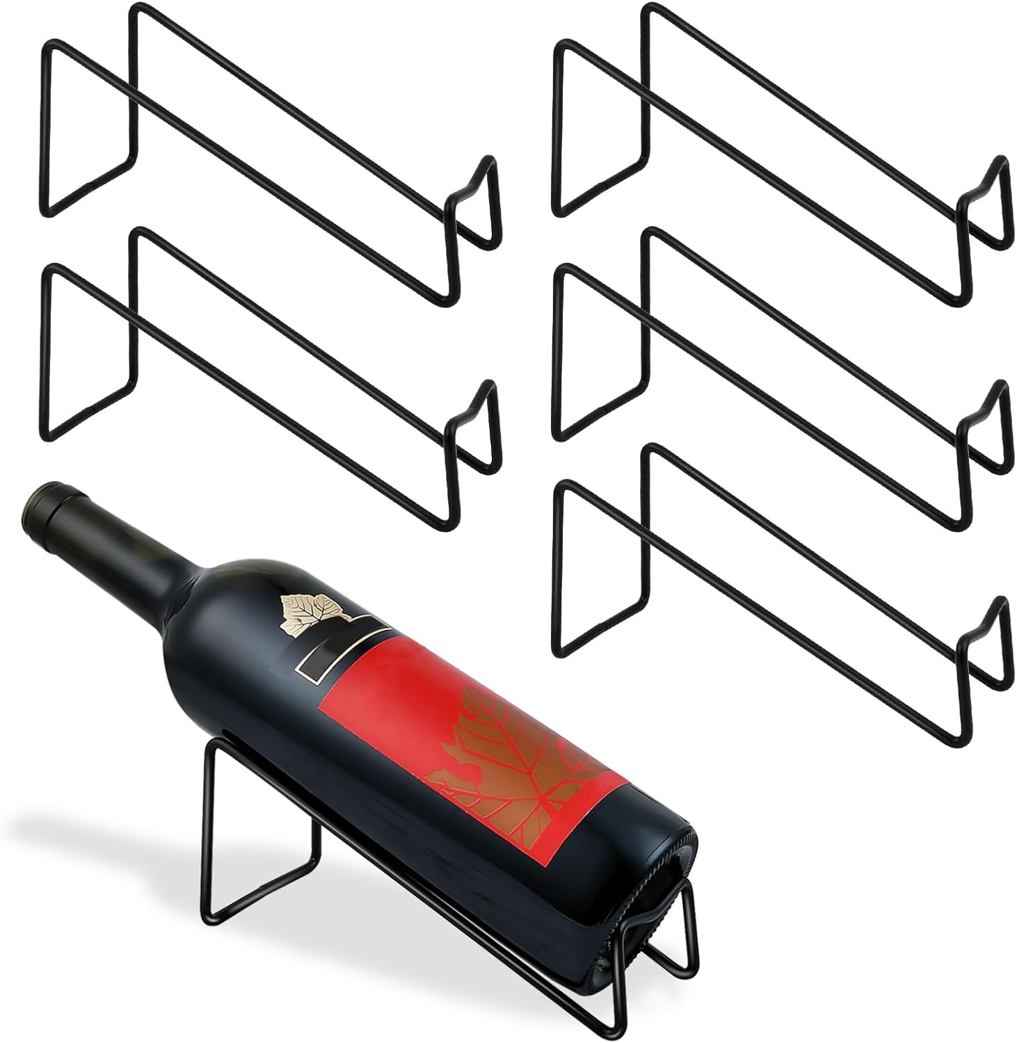 Milkary Single Wine Rack 6Packs Tabletop Storage