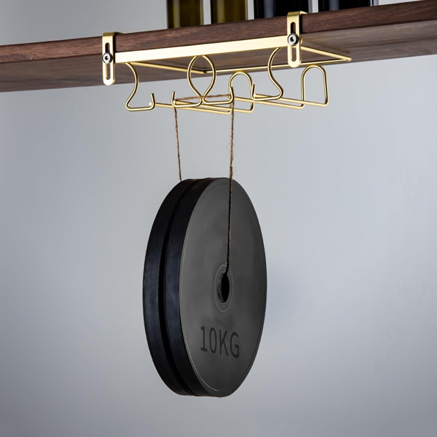 Adjustable Wine Glass Holder No Drilling for Cabinet and Bar 1