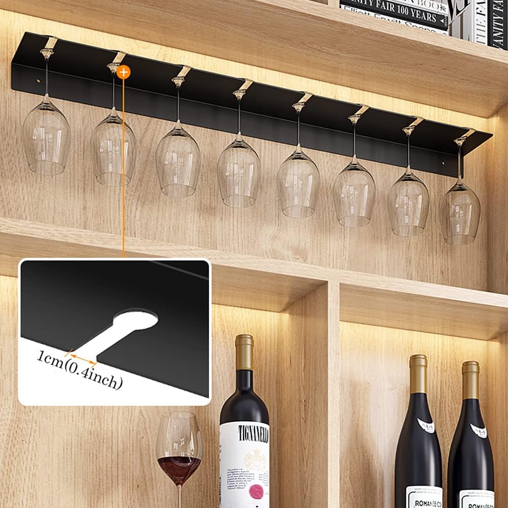 Sturdy Wall Mounted Wine Glass Rack with Easy Installation 1