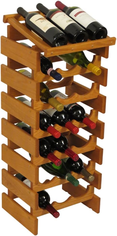 FixtureDisplays 21 Bottle Dakota Wine Rack with Display Top