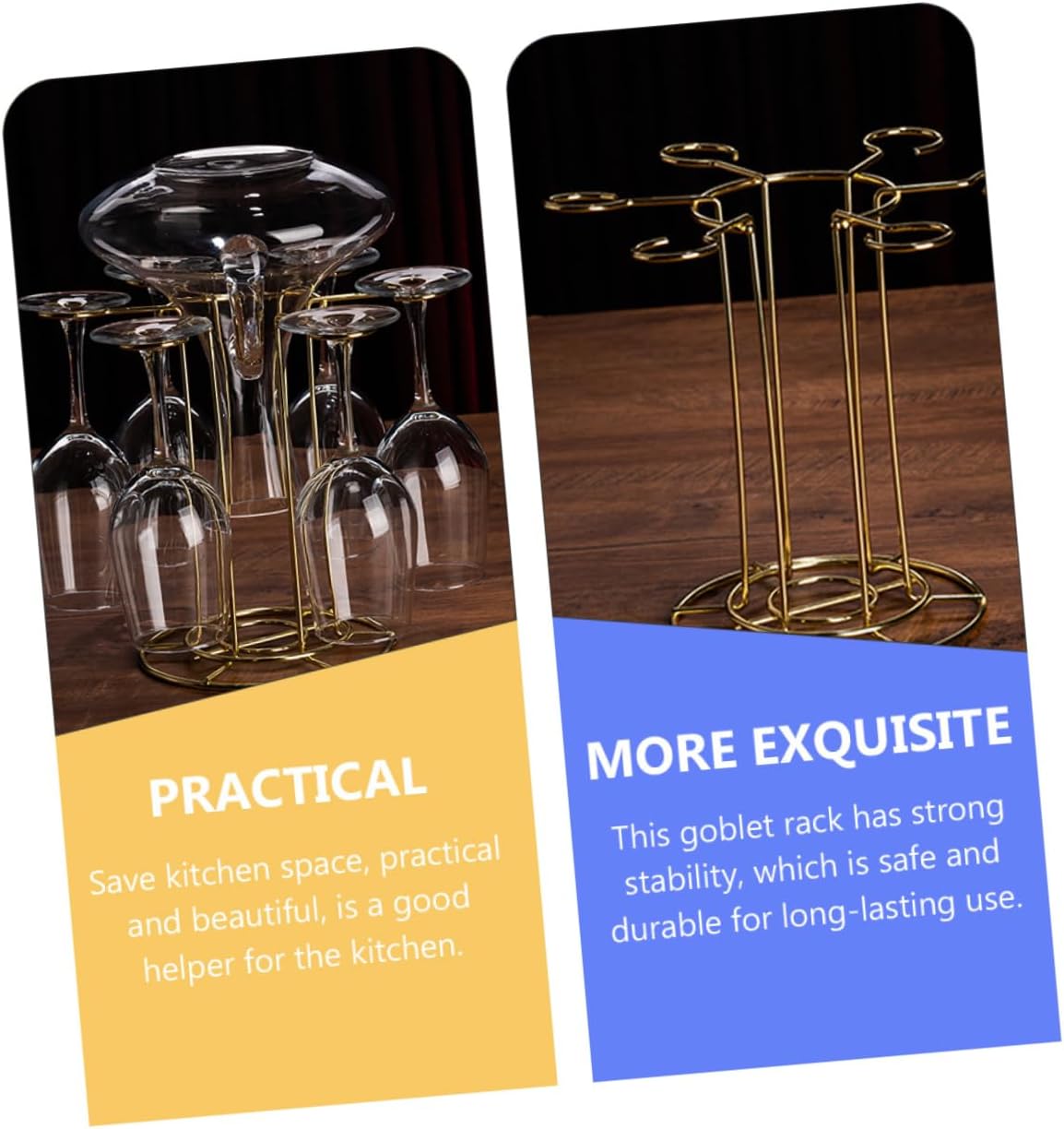 OHPHCALL Stemware Glass Holder Rack for Kitchen and Bar
