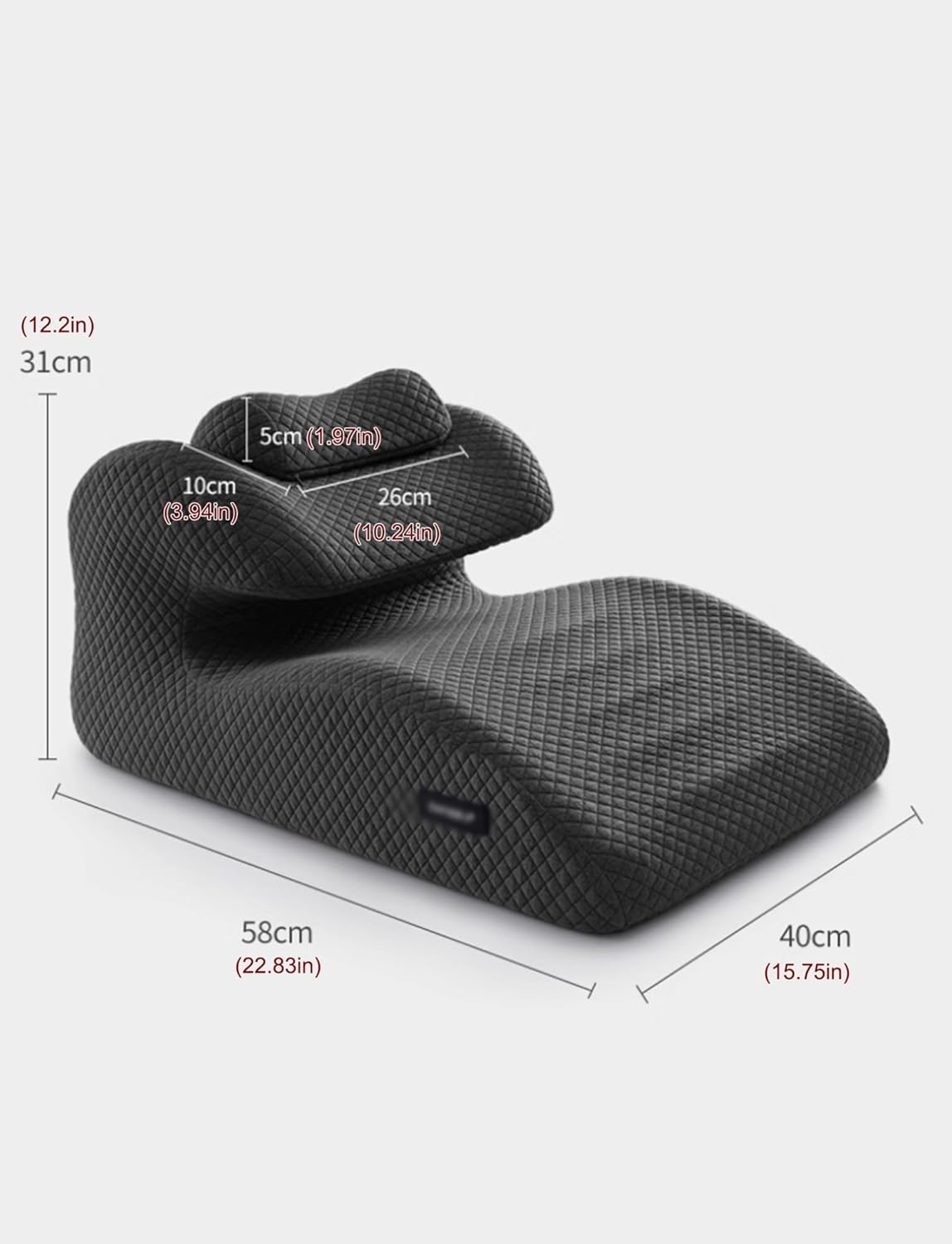 Slow Rebound Memory Foam Reading Pillow with Cervical Support