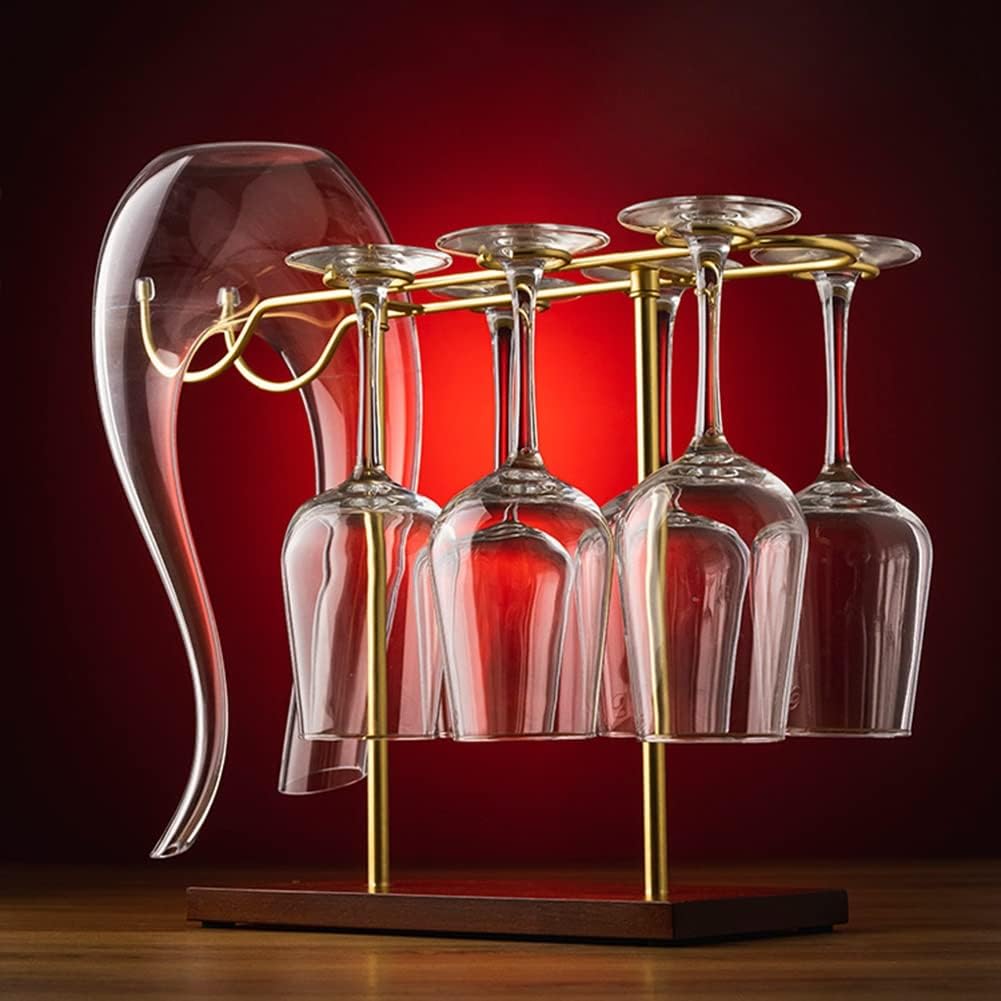 NWB Freestanding Wine Glass Holder with Decanter