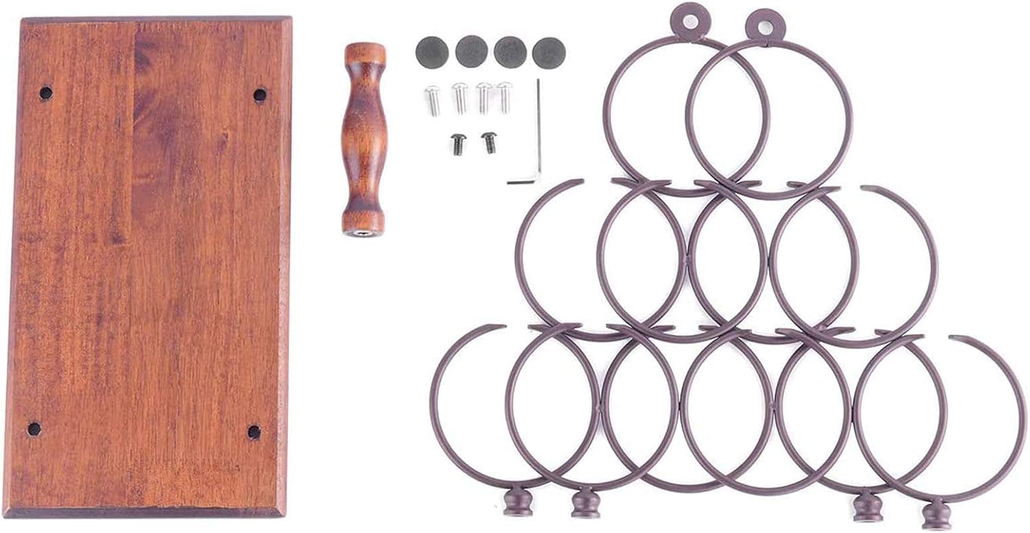BOCbco Rustic Tabletop Wine Rack for 6 Bottles