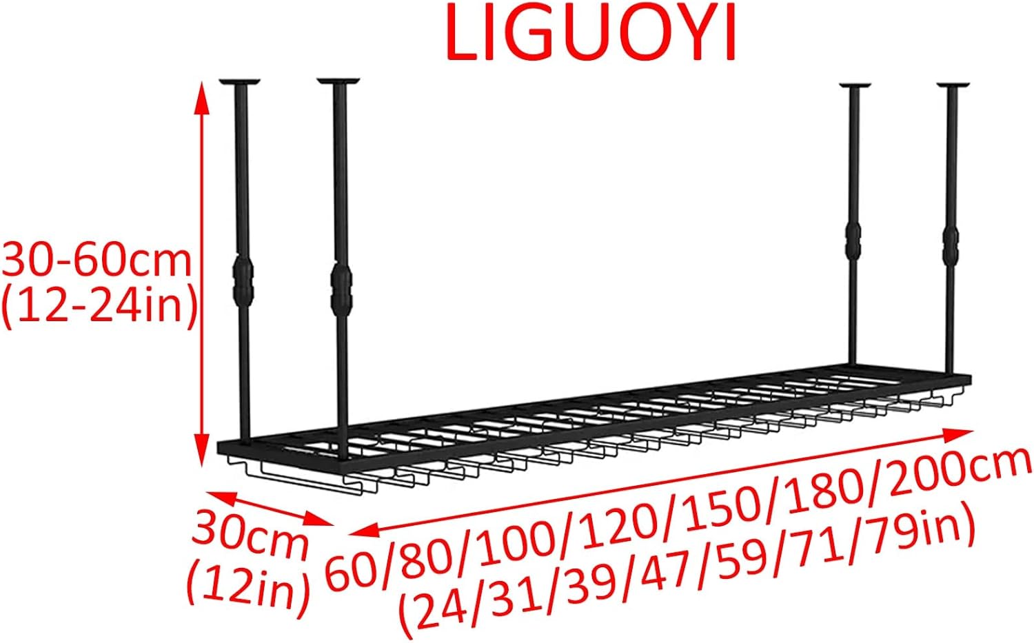 LIGUOYI Ceiling Wine Glass Holder Rack
