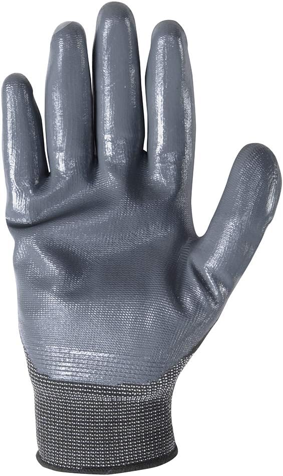 Wells Lamont Mens Nitrile Coated Work Gloves Large Black