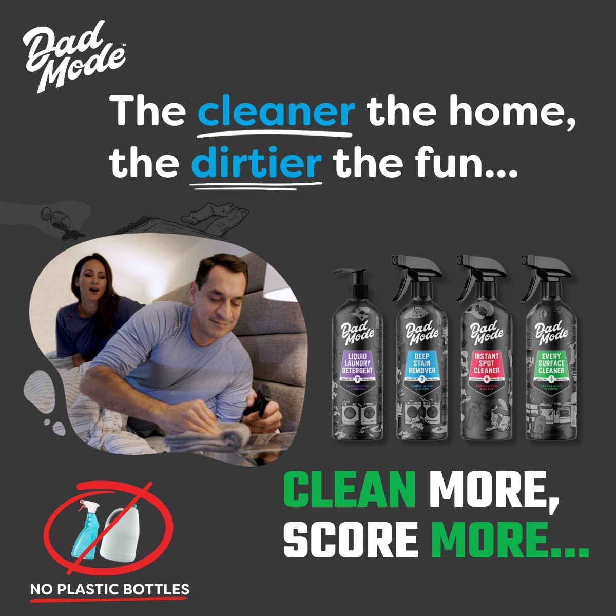 DadMode Streak-Free Surface Cleaner 16oz Aluminum Bottle