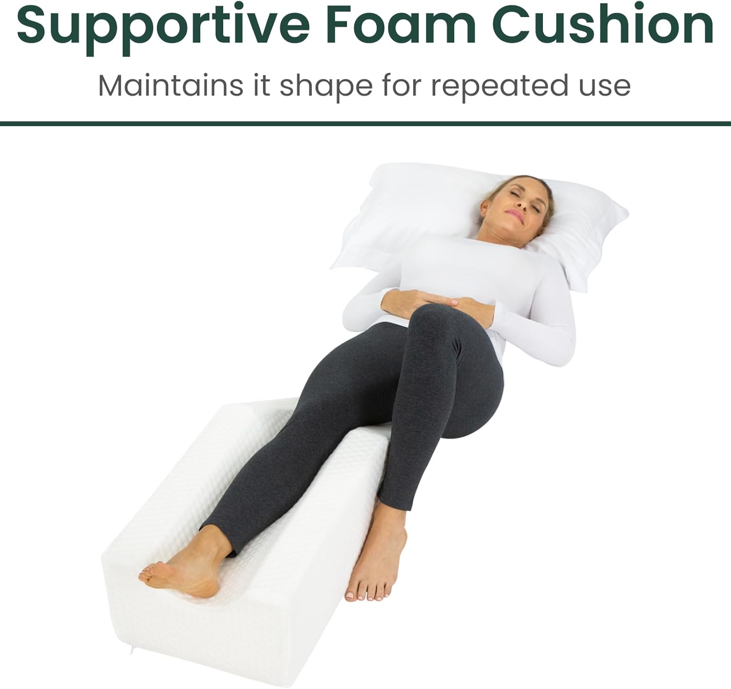 Xtra-Comfort Leg Elevation Pillow for Knee Swelling Post Surgery Relief