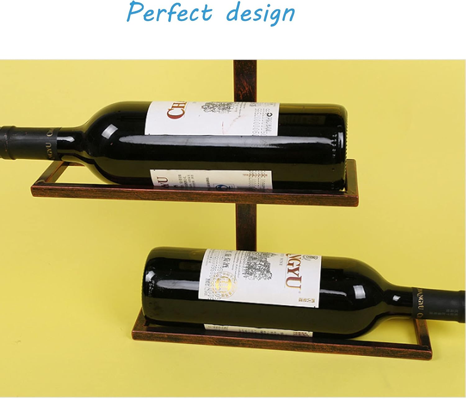 ZJDYDY Wall-Mounted Wine Rack with 10 Bottles Capacity