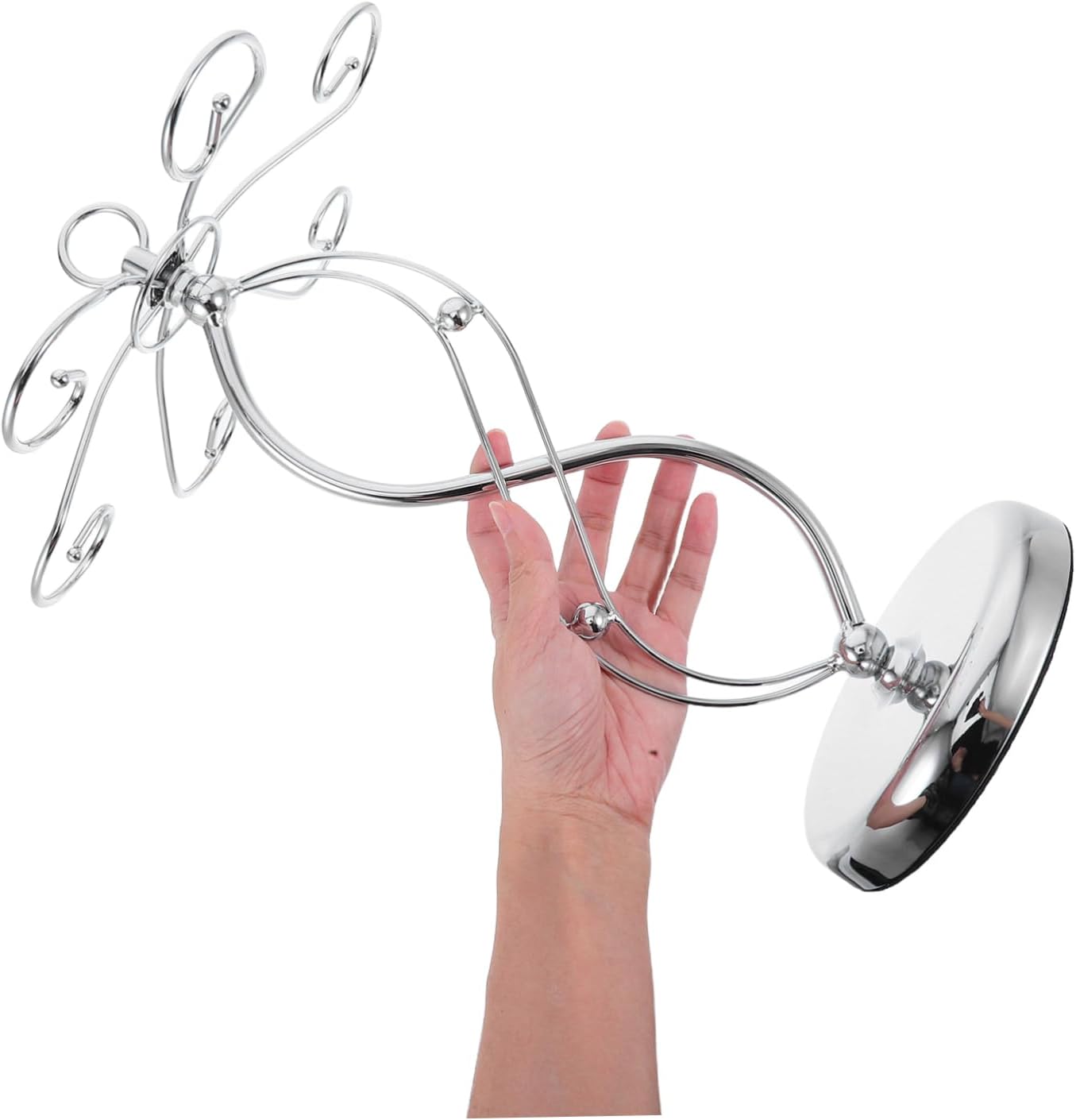 PRETYZOOM Countertop Wine Glass Rack with Hooks