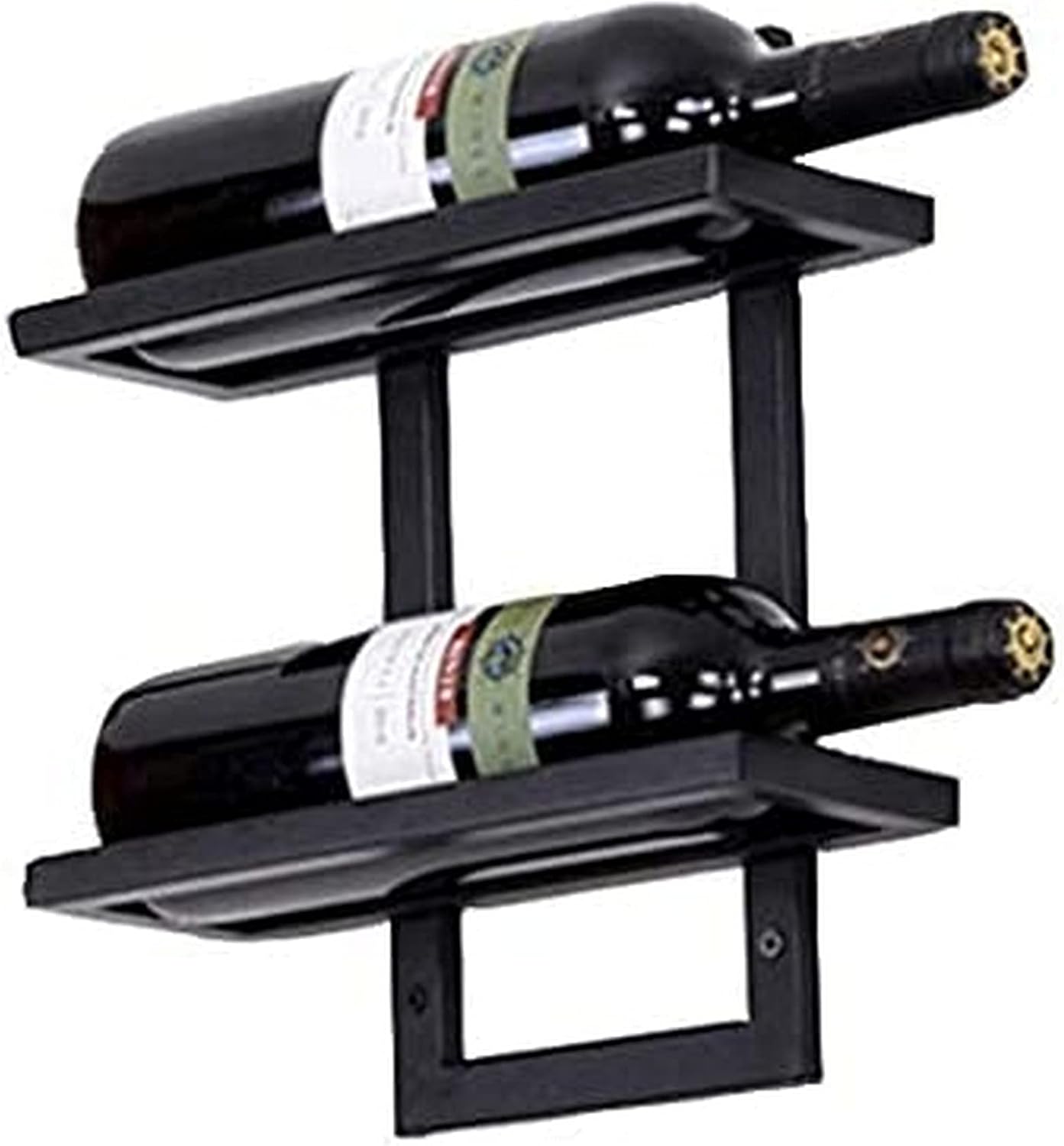 TOYOCC Wall-Mounted Wine Rack for 2-6 Bottles