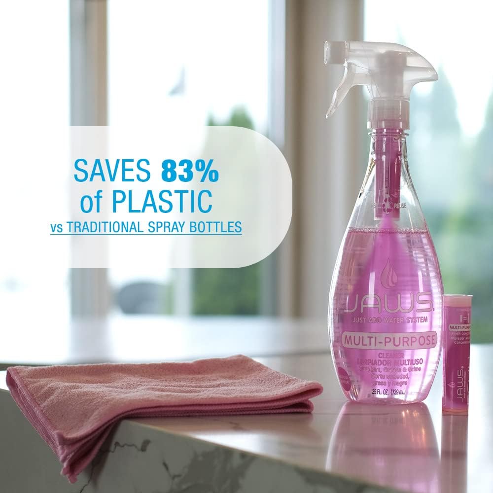 JAWS Multi-Purpose Cleaner Kit - 25 oz Refillable Bottle 2 Lavender Scented Refills