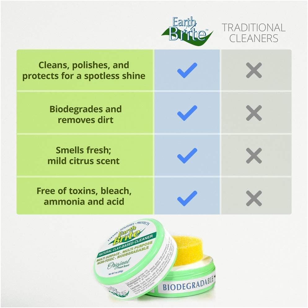 Earth Brite All Natural Multi-Purpose Cleaner 300g 2-Pack with Diamond Towel