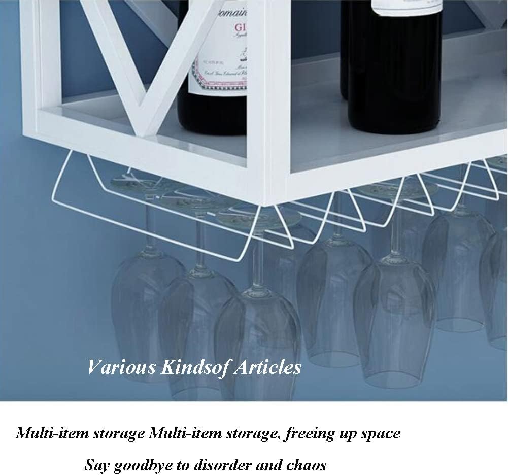 ZJDYDY Gold Wall-Mounted Wine Rack with Storage