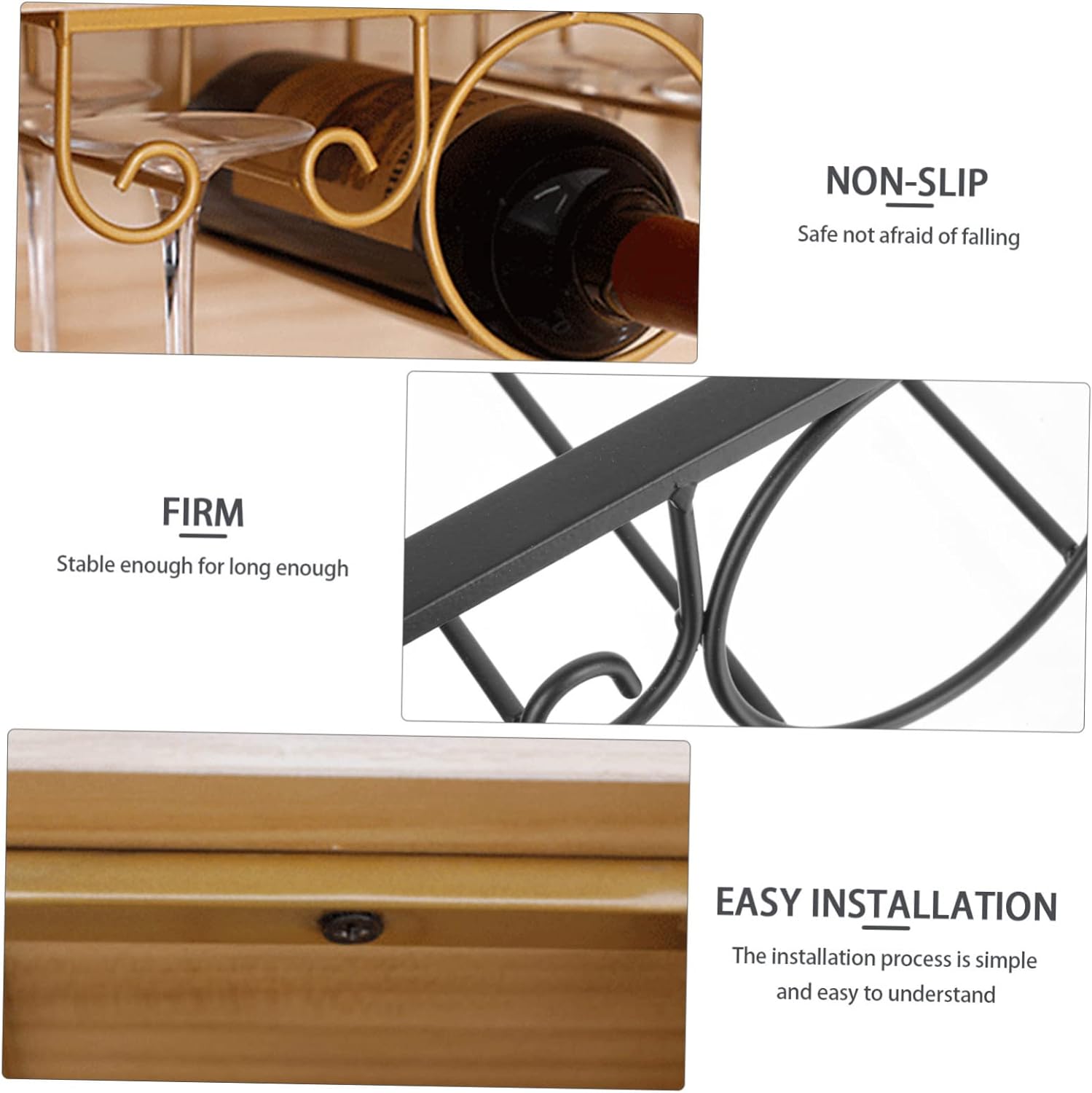 Wine Glass Holder Rack for Kitchen and Bar Use