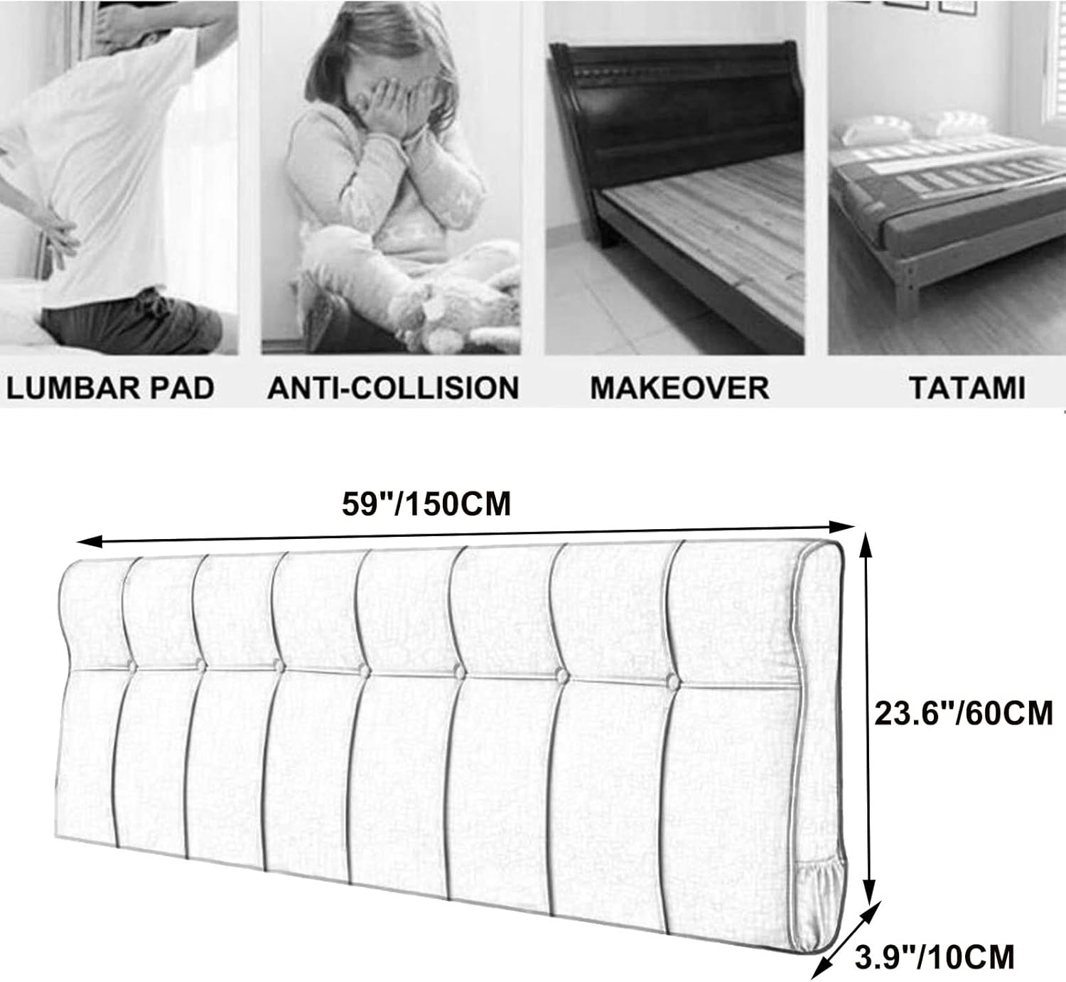 High Resilience Headboard Cushion Wall Pillow for Bedroom 1